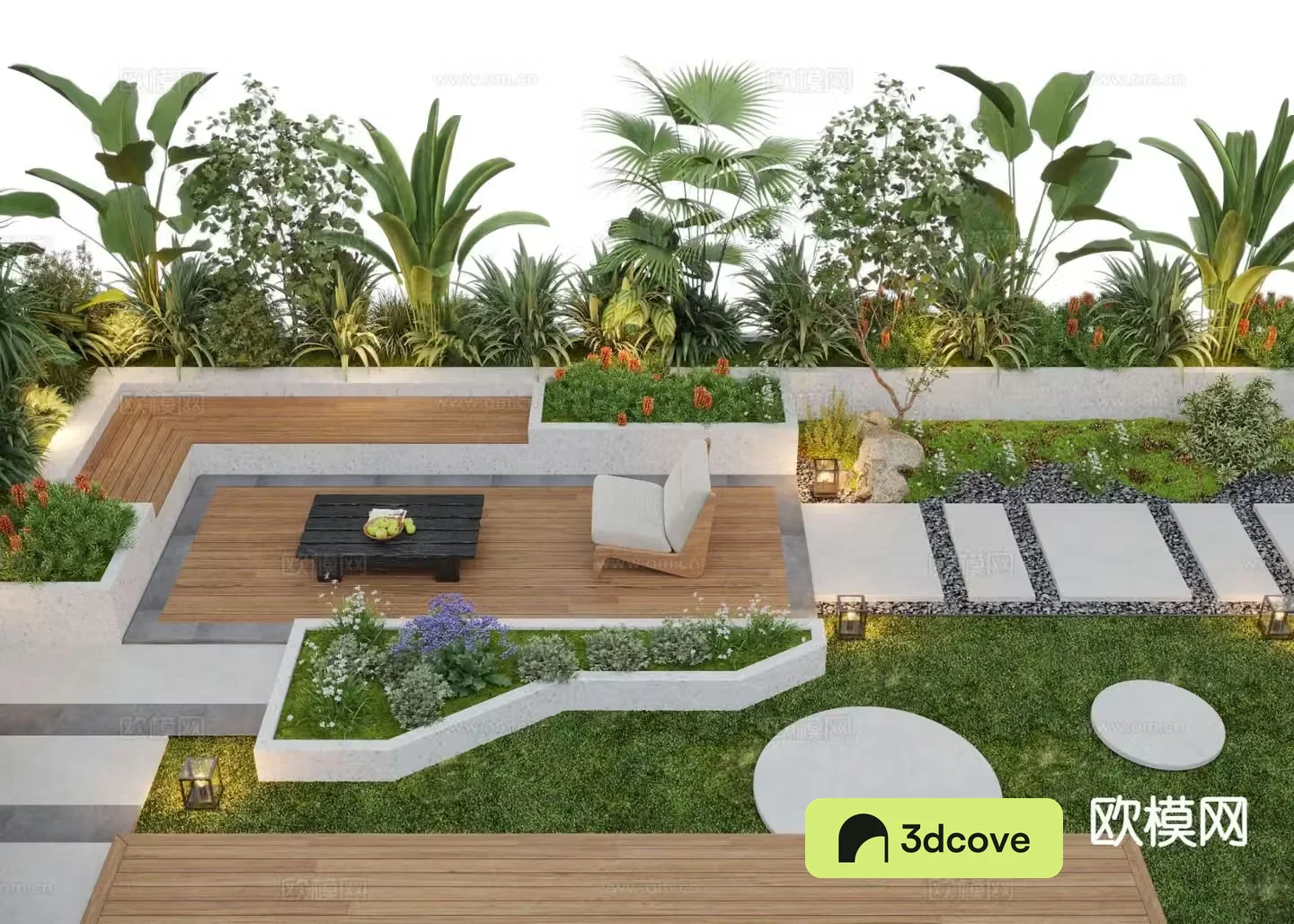 Courtyard landscape garden