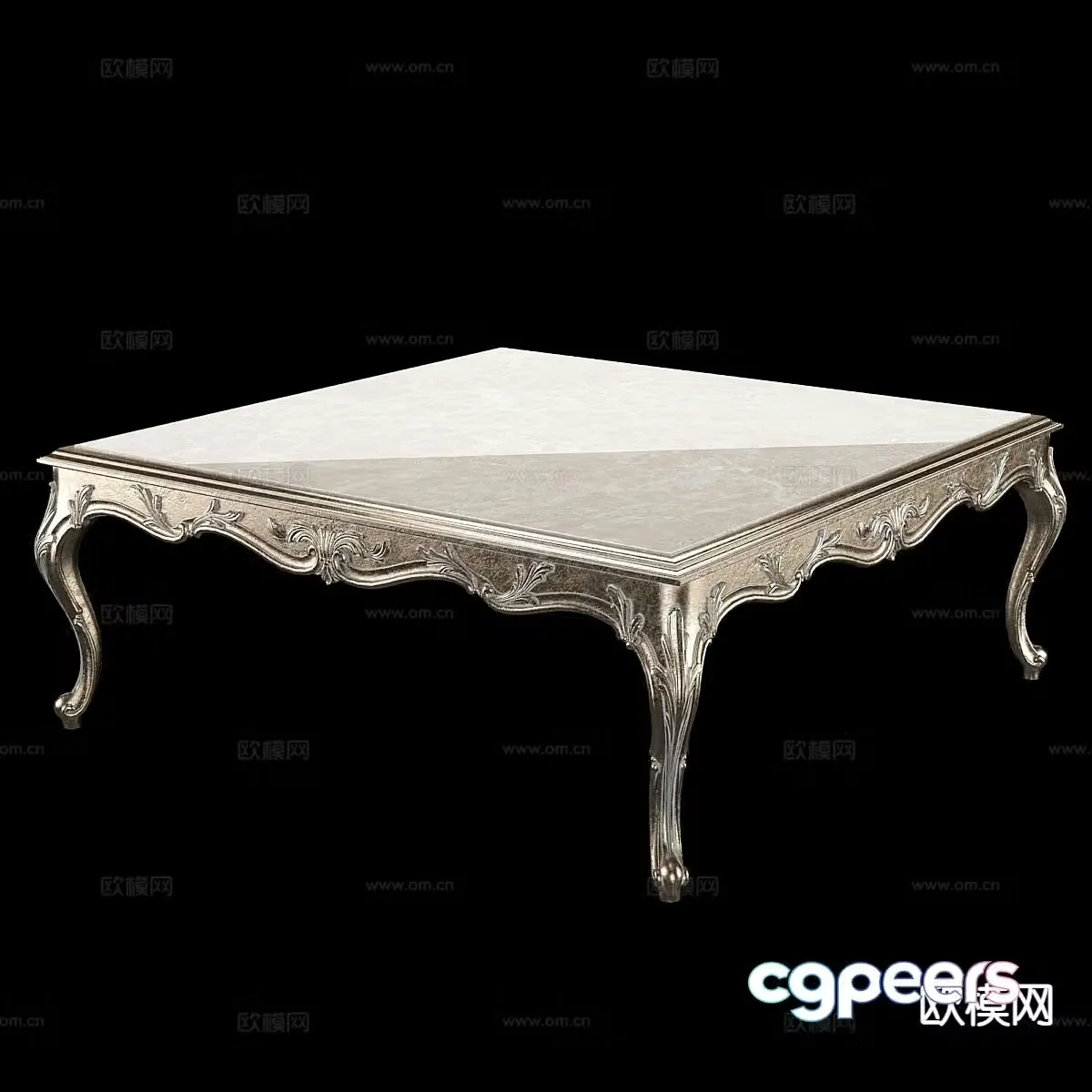 European coffee table square table 3d model