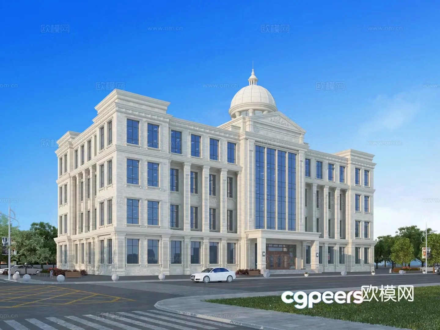 European -style Comprehensive Office Building Government Building 3D model