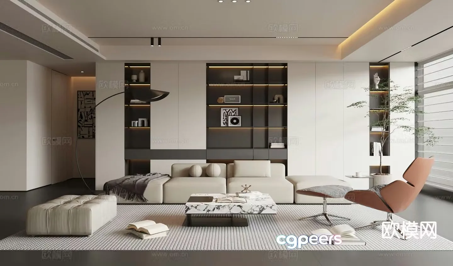 Modern living room 3d model