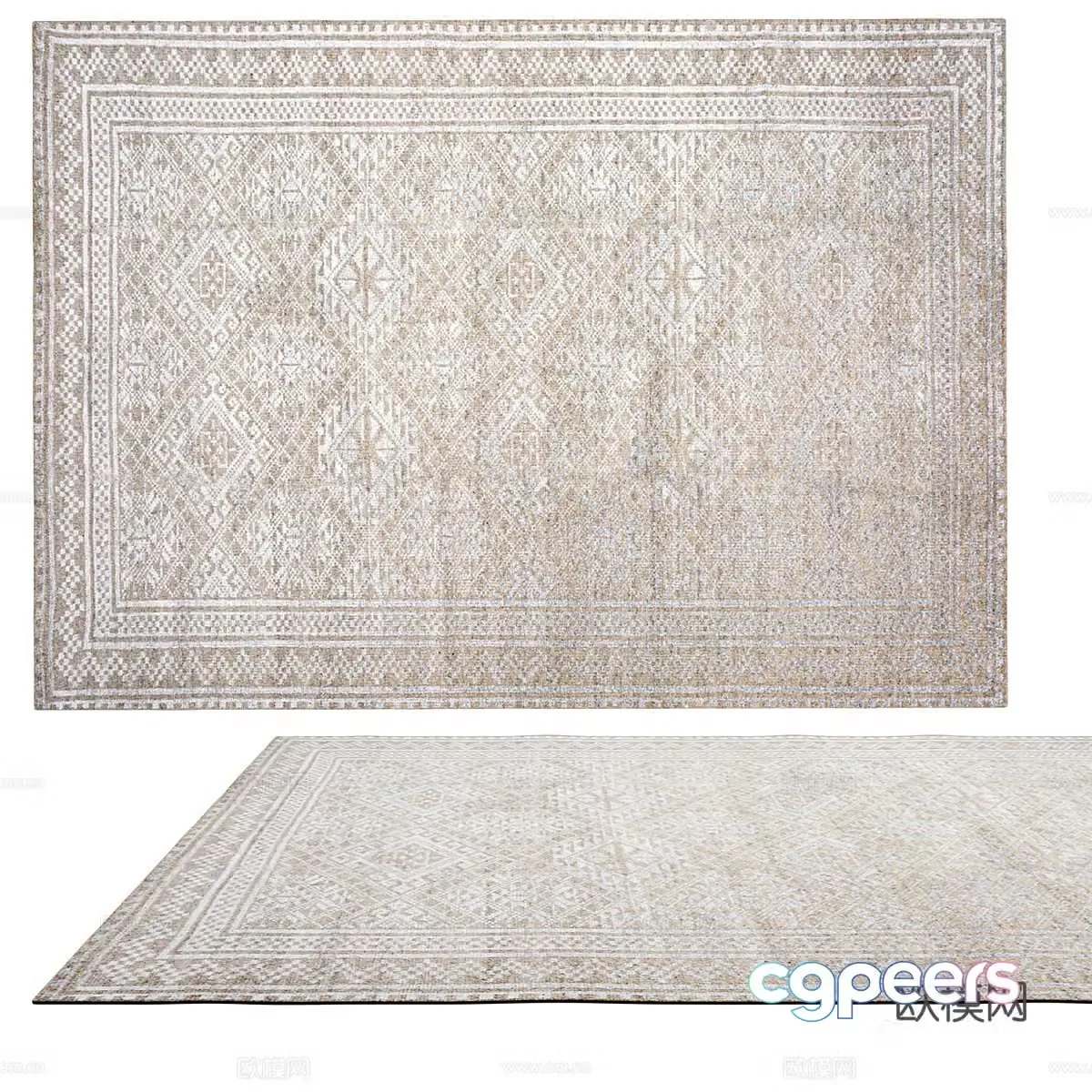 New Chinese style fabric carpet 3D model