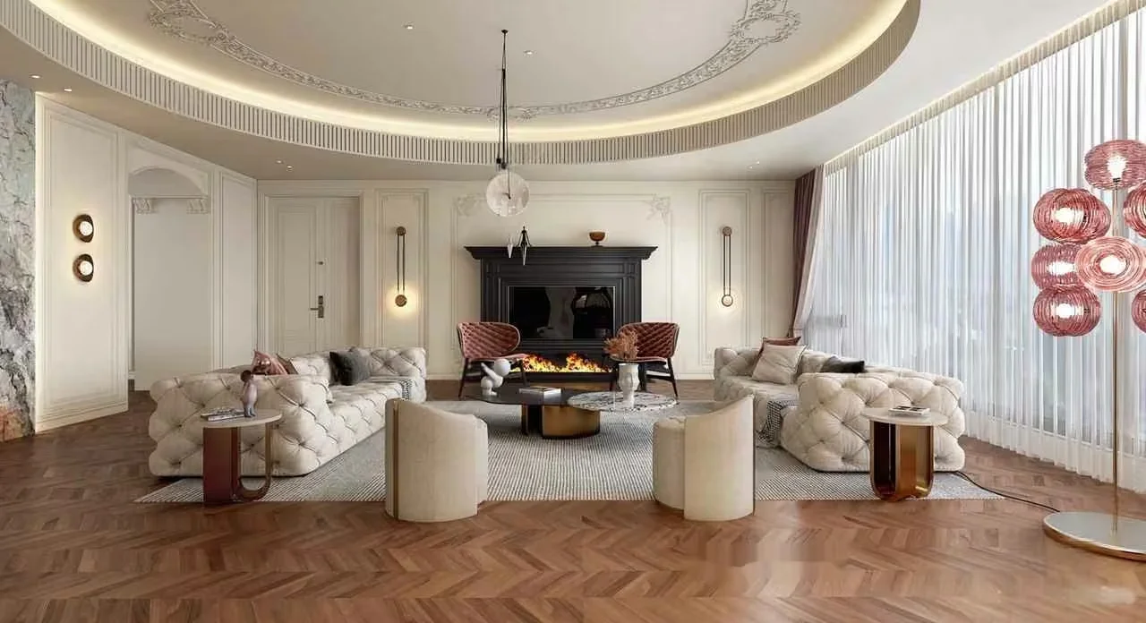 Modern Living Room 3D Model – 6137 – VRAY Render