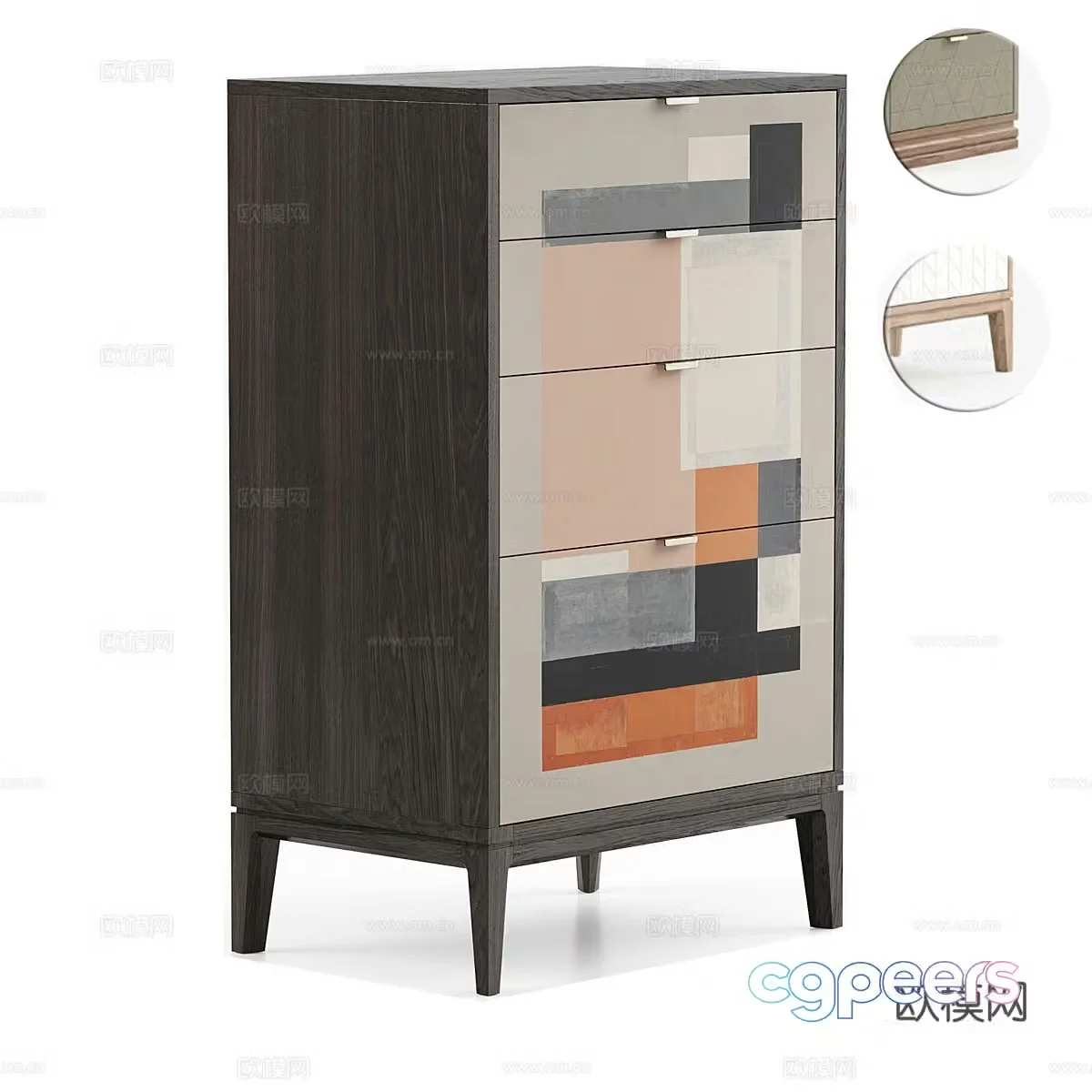 Modern chest of drawers 3d model