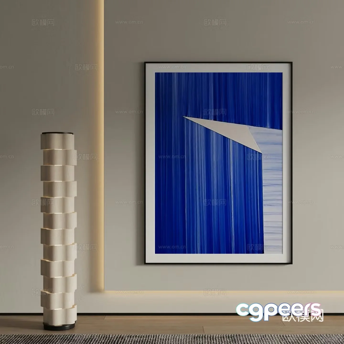 Modern Art Painting Decorative Painting 3D Model