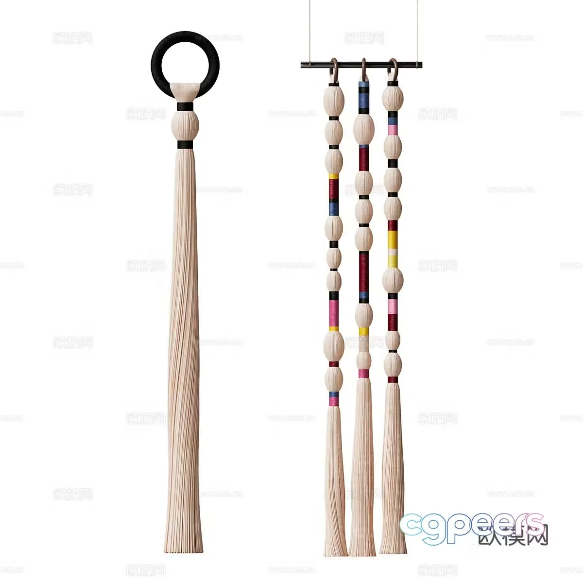 New Chinese lace brush hanging decoration 3D model