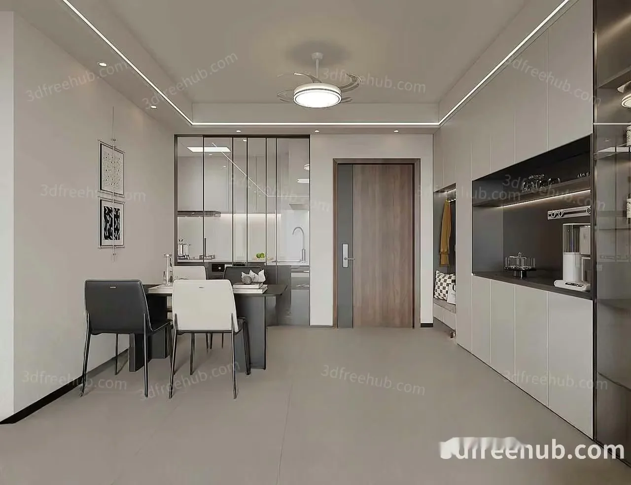 Modern Kitchen 3D Model – 18710 – VRAY Render