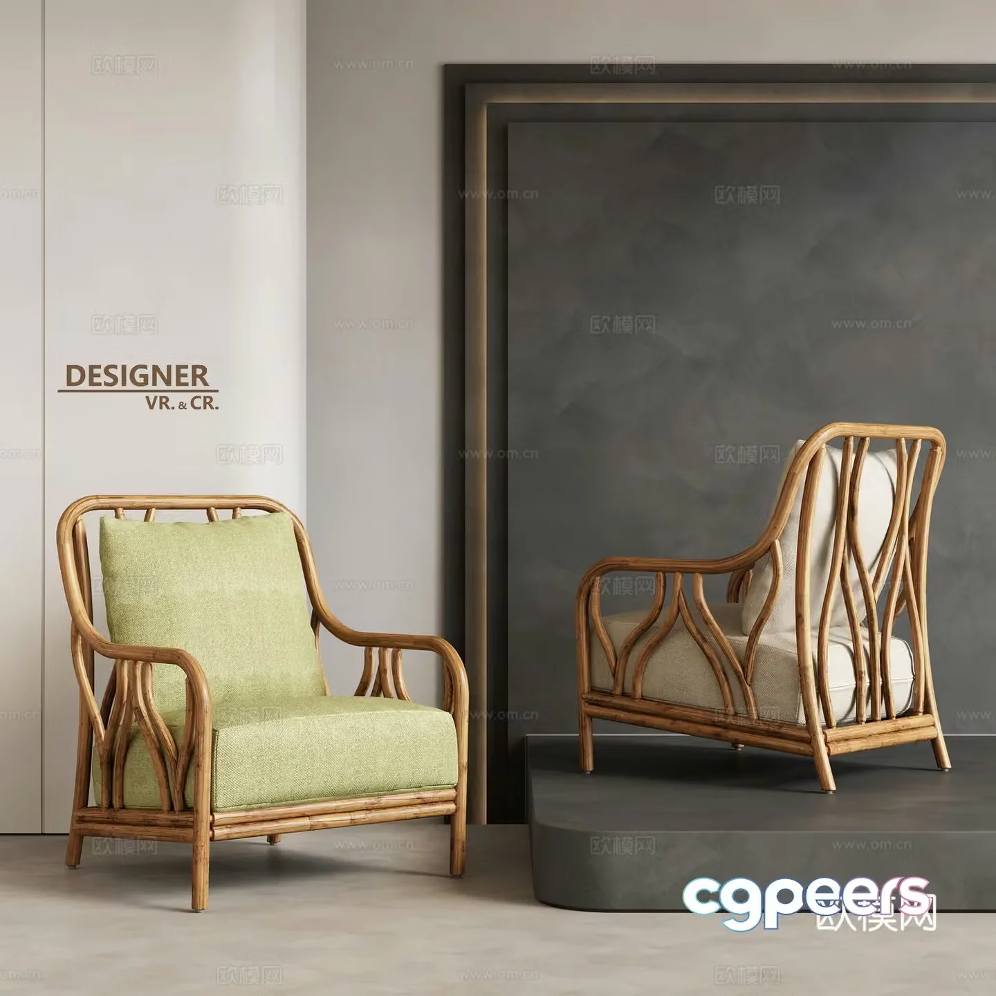 Modern sofa chair leisure chair 3d model