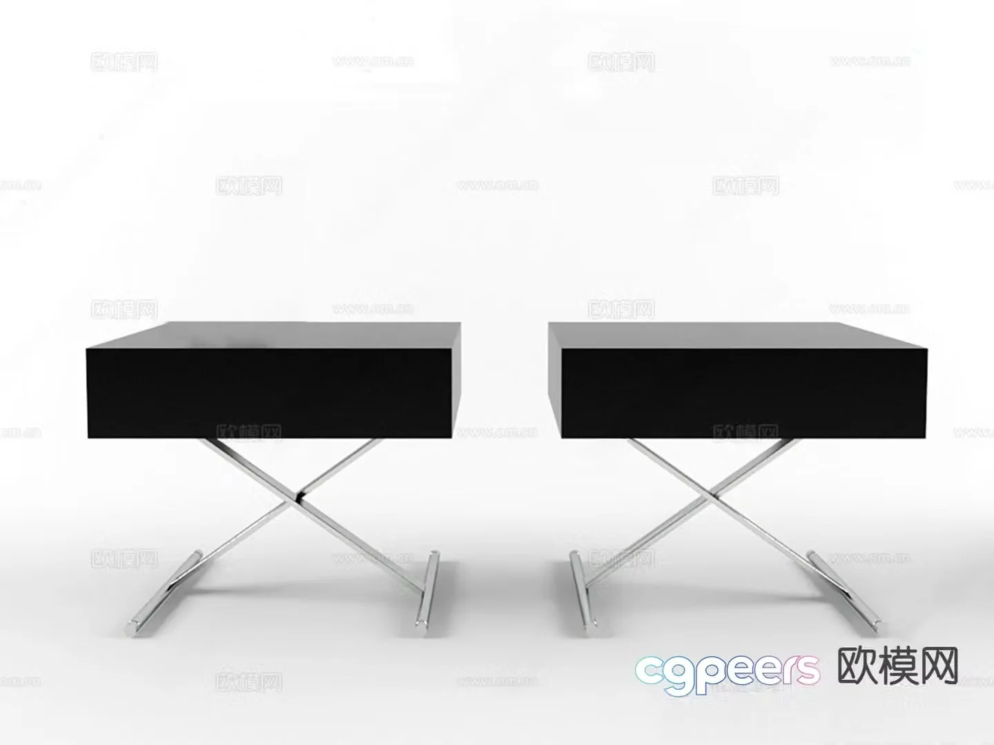 Italian bedside table 3d model