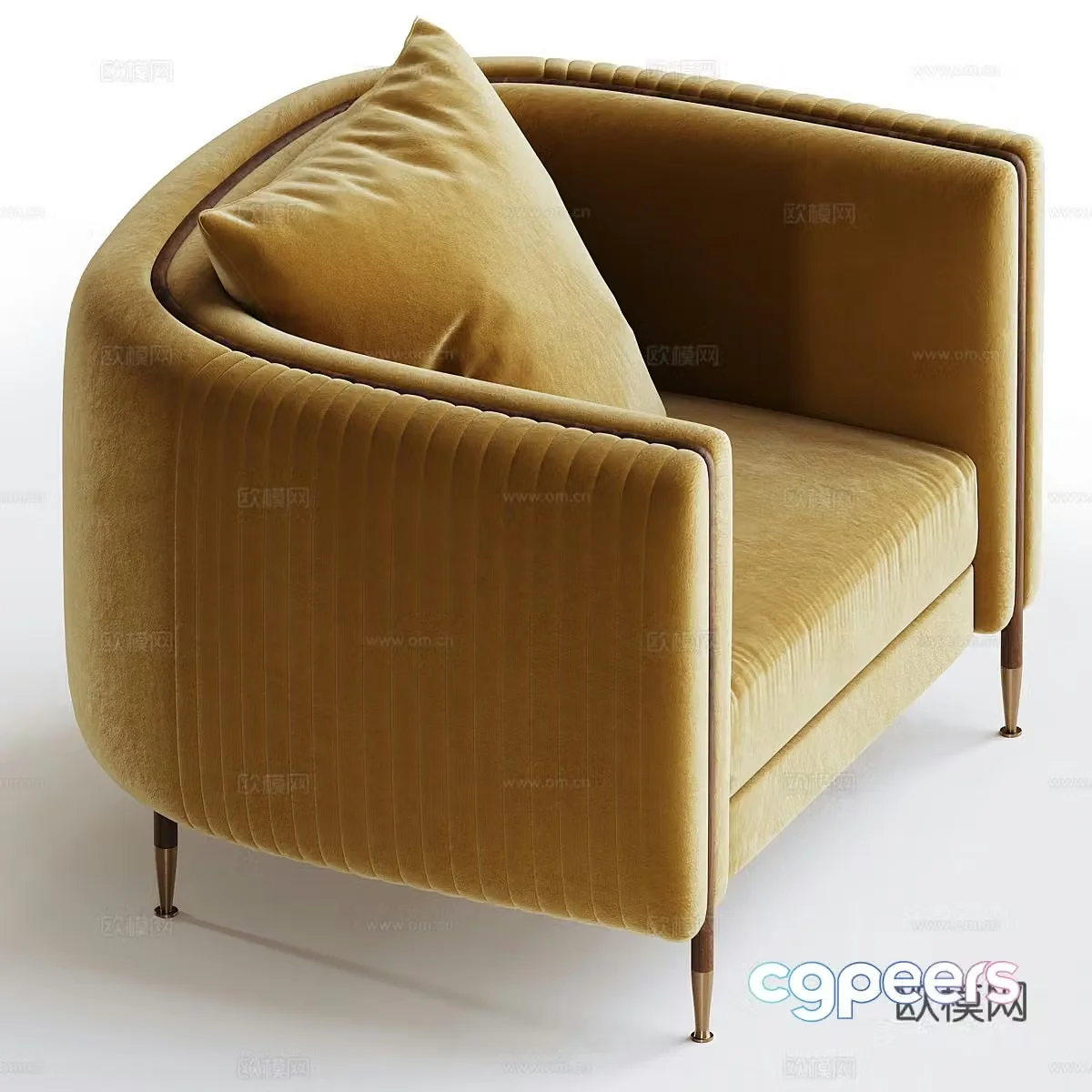 Sofa coffee table combination 3D model