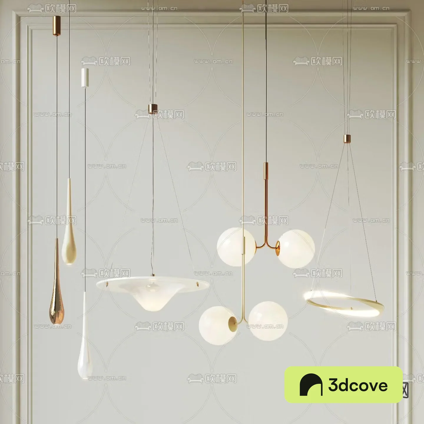 Cream style chandelier water drop chandelier ring chandelier