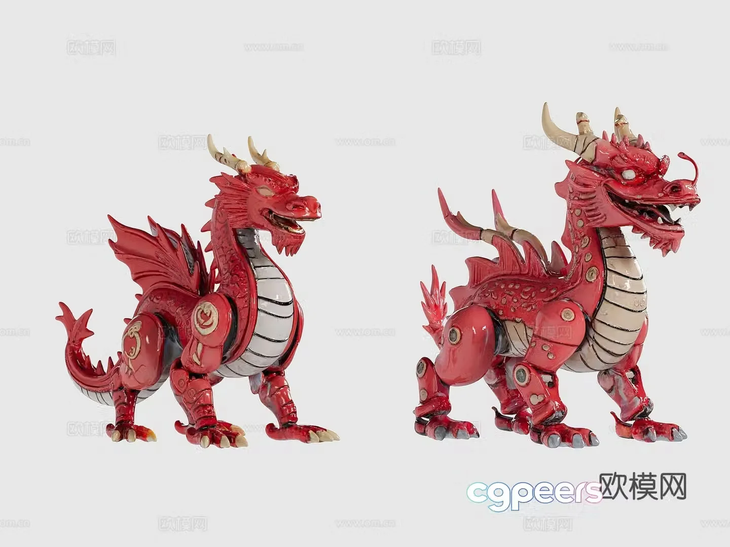 Zodiac Dragon Mecha Toy 3D Model
