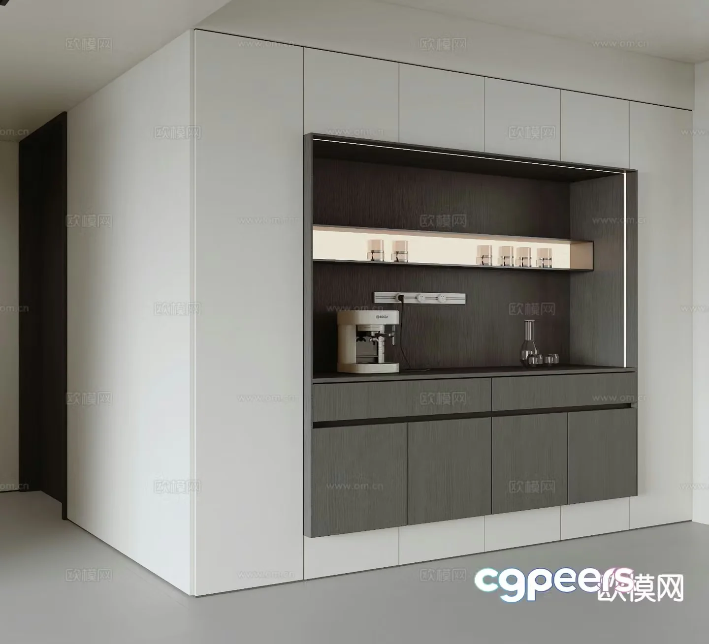 Modern sideboard 3d model