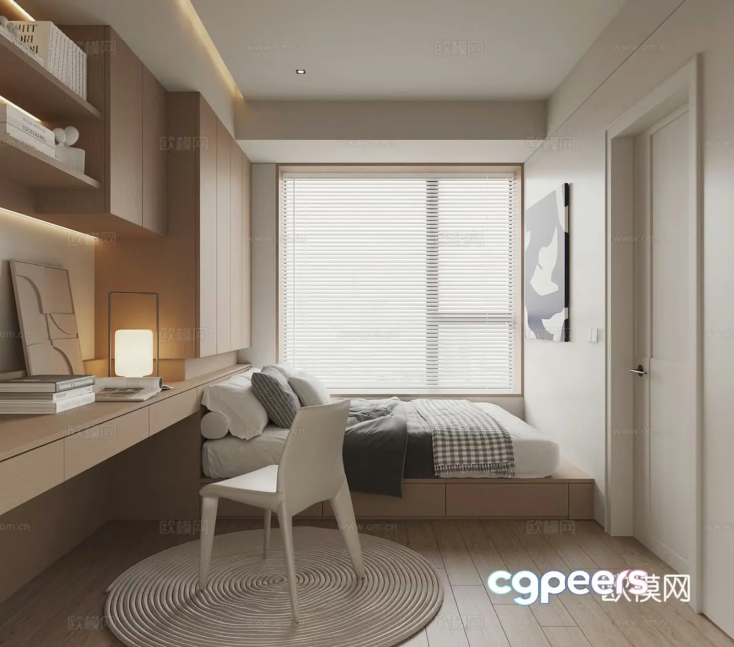 Modern tatami bedroom 3d model