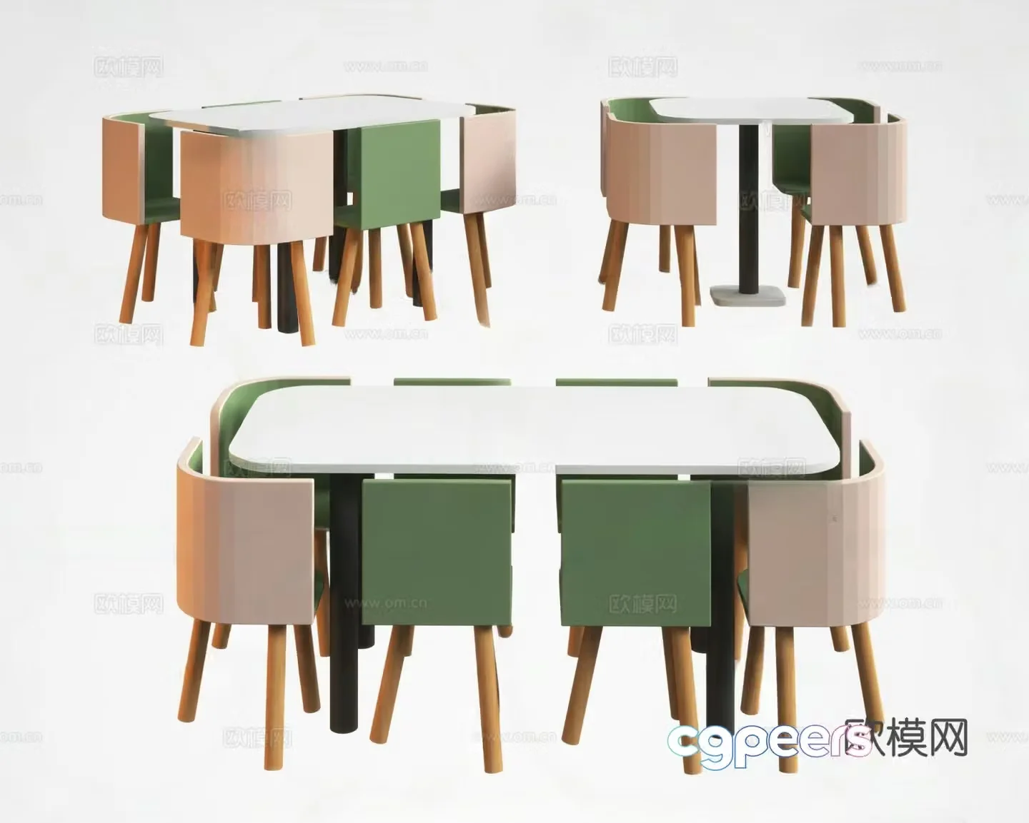 Modern dining table Children’s dining table Nordic dining table Casual table chairs Dining G5933d model