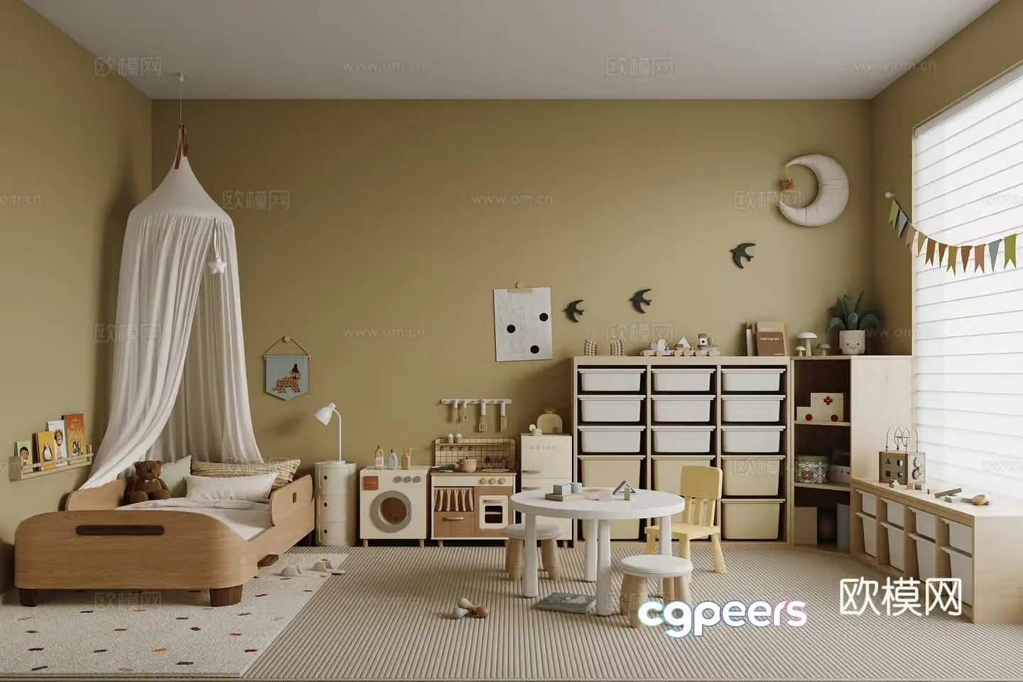 Montessori Children’s Room Children’s Room Children’s Toy Room 3D Model