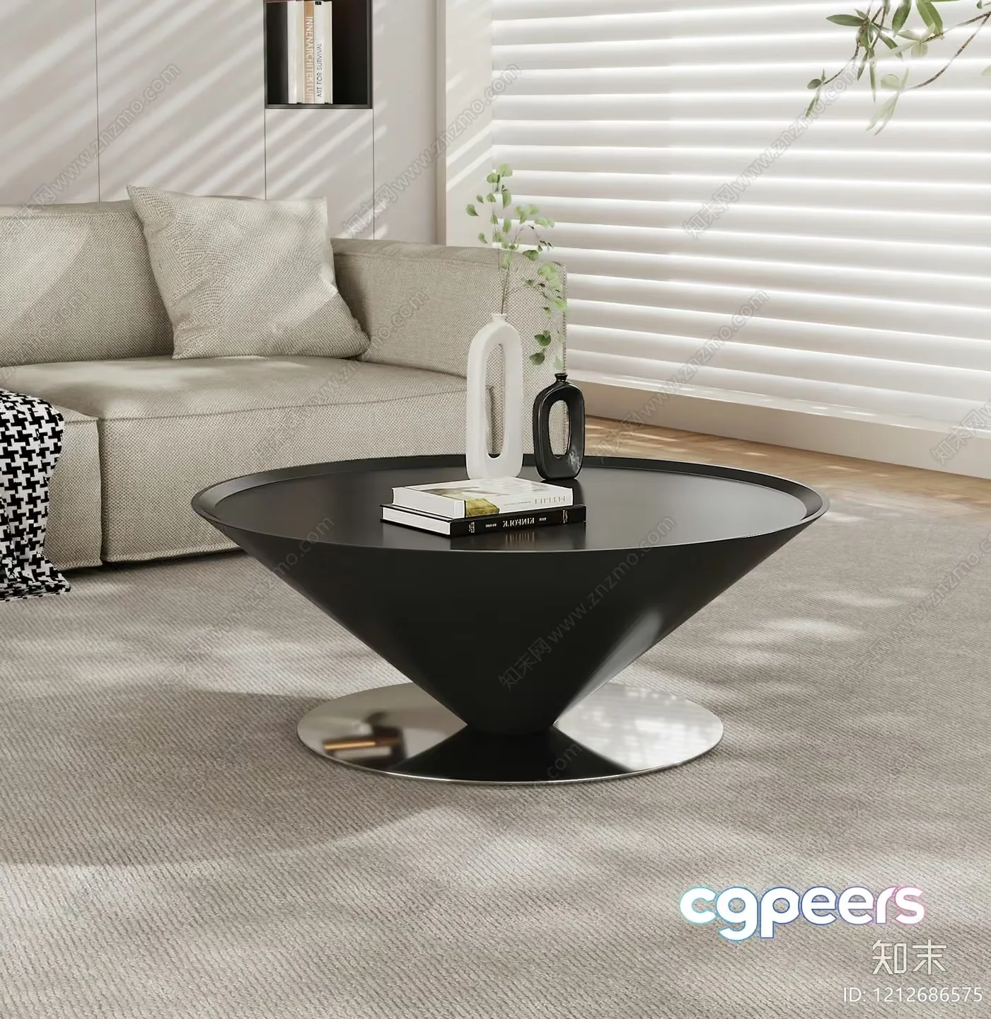 Modern Living Room 3D Model – 17201 – VRAY Render