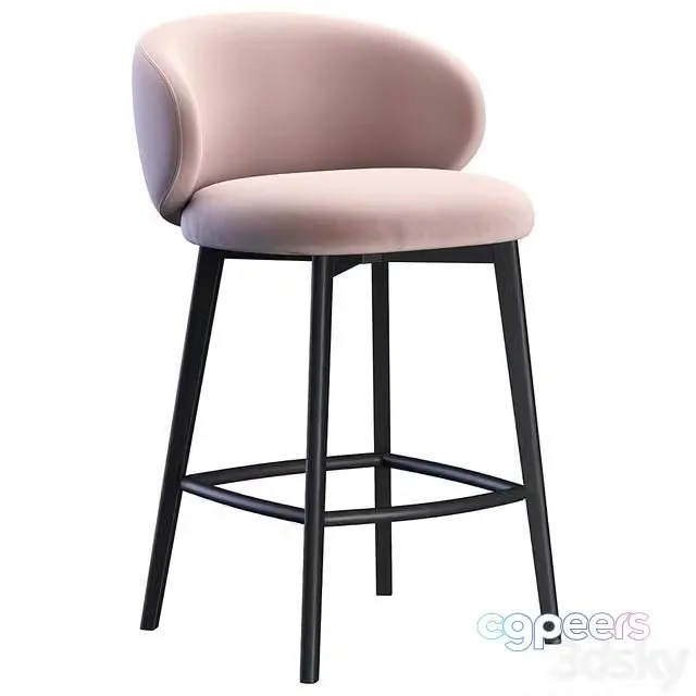 3ds Max Free – Bar stool Tuka Wood Cb