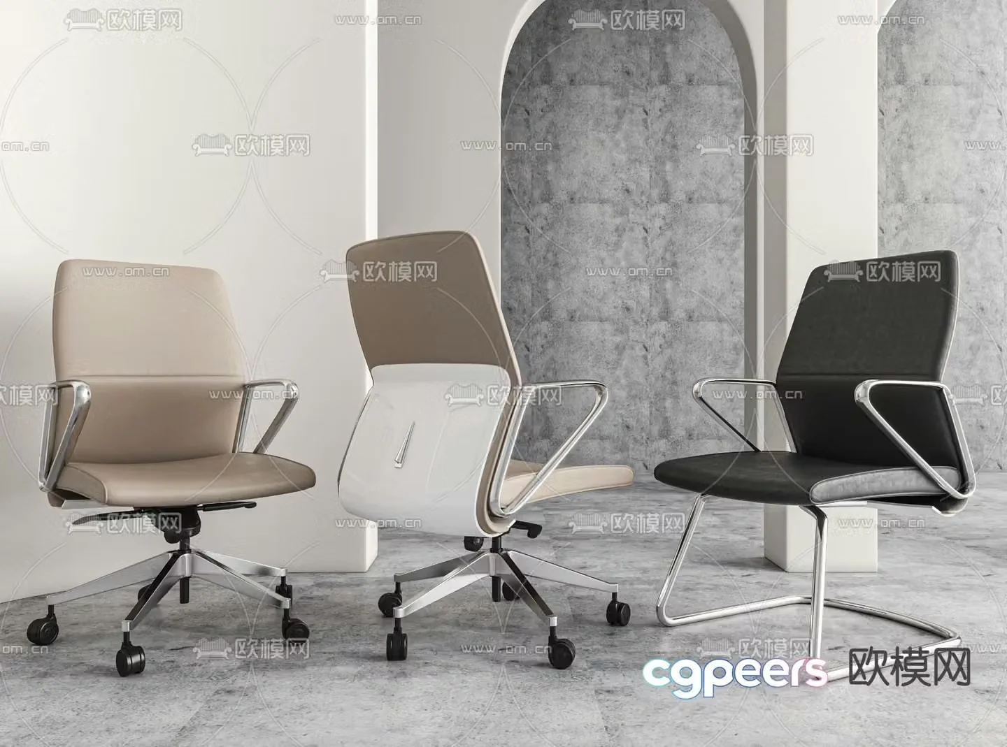 Office chair shift chair staff chair 3d model