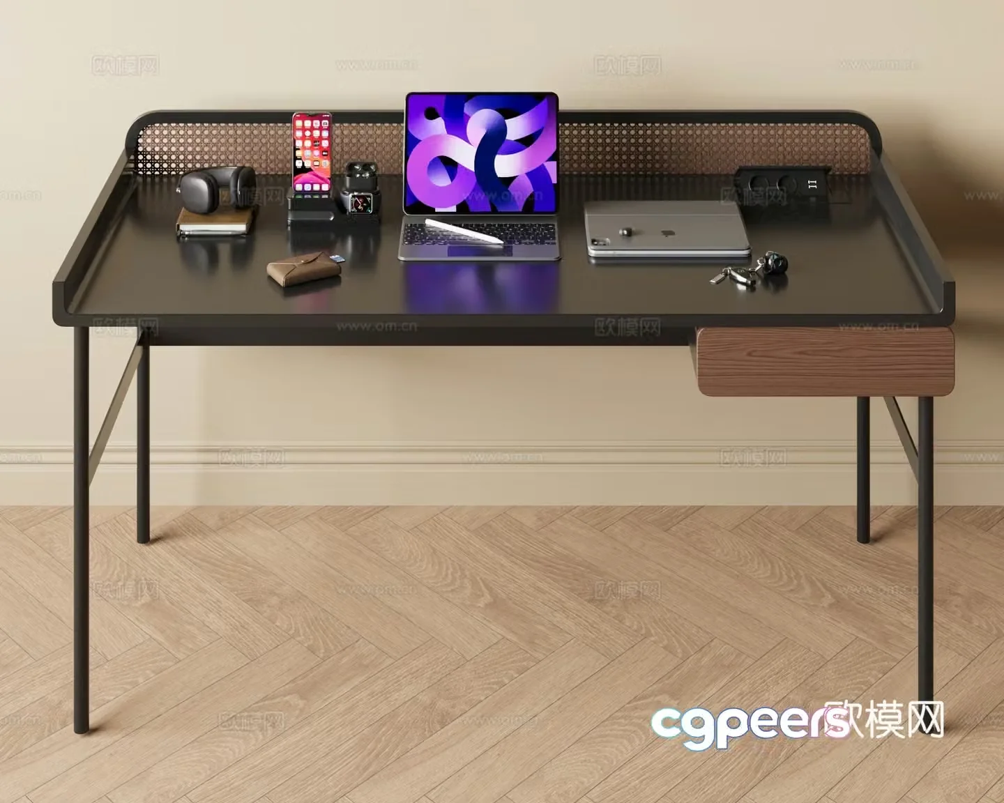 Modern desk 3d model