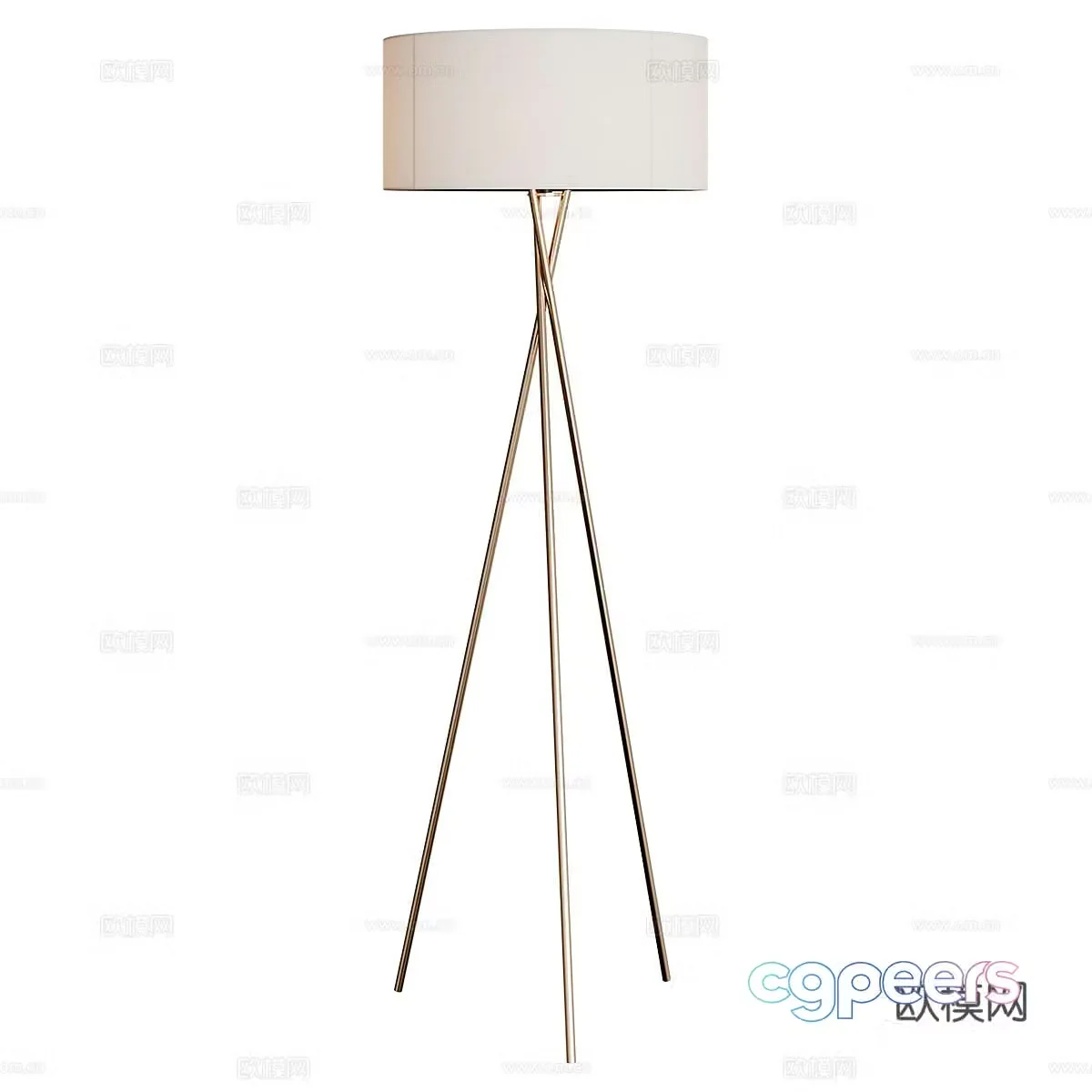 Modern light luxury minimalist floor lamp 3D model