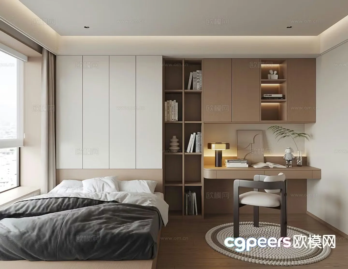 3d model of tatami bedroom and second bedroom