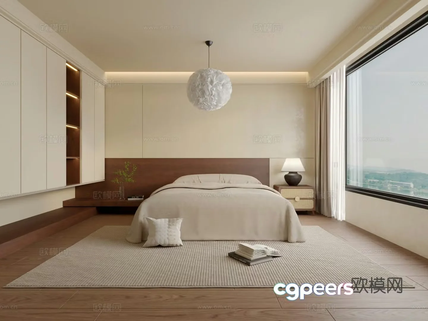Minimalist medieval bedroom 3D model