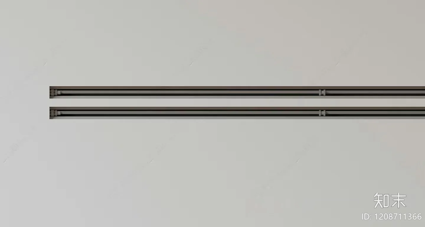 A Pair Of Black Metal Bars 3D Model – 7349 – VRAY Render