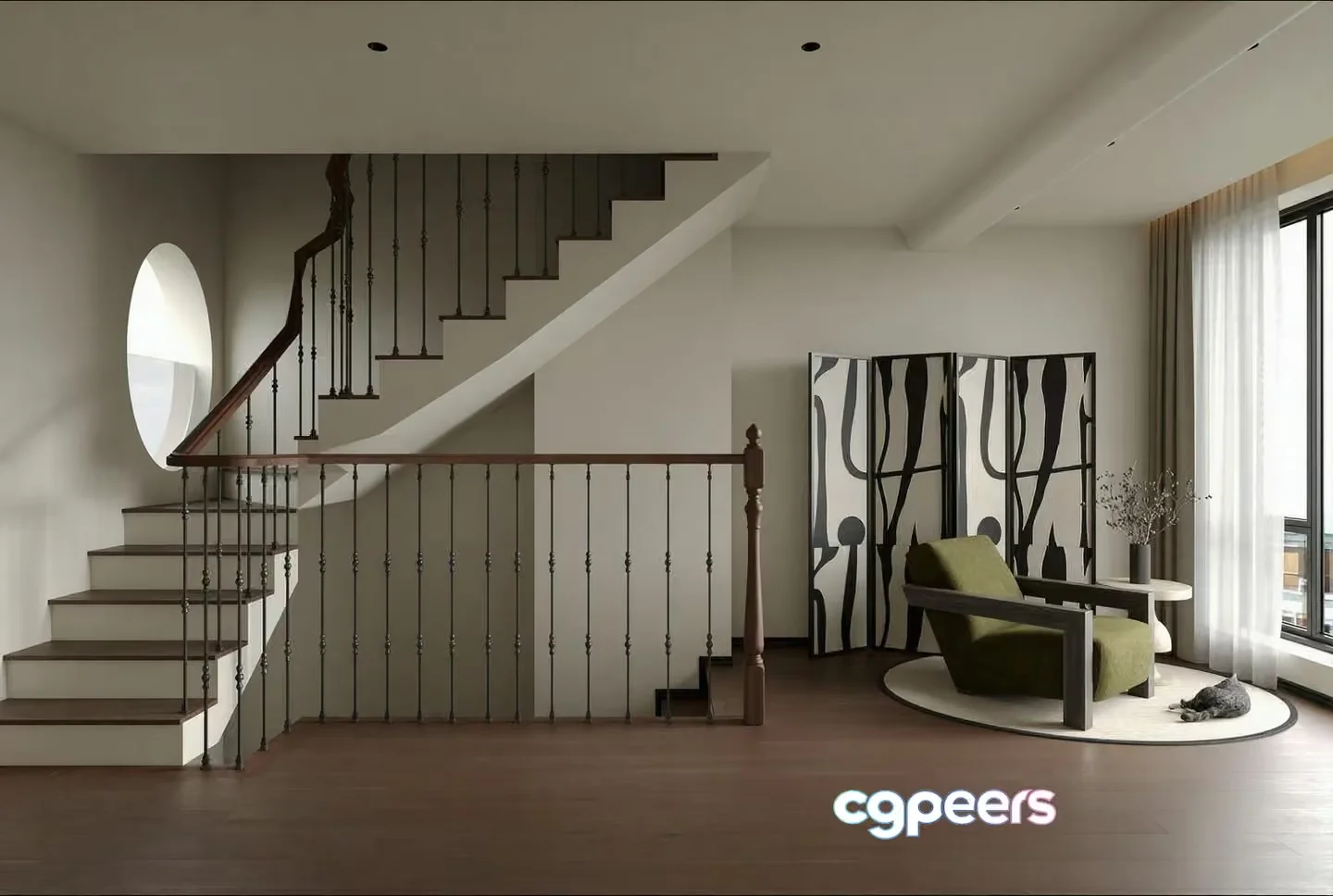 Modern Living Room 3D Model – 11009 – CORONA Render