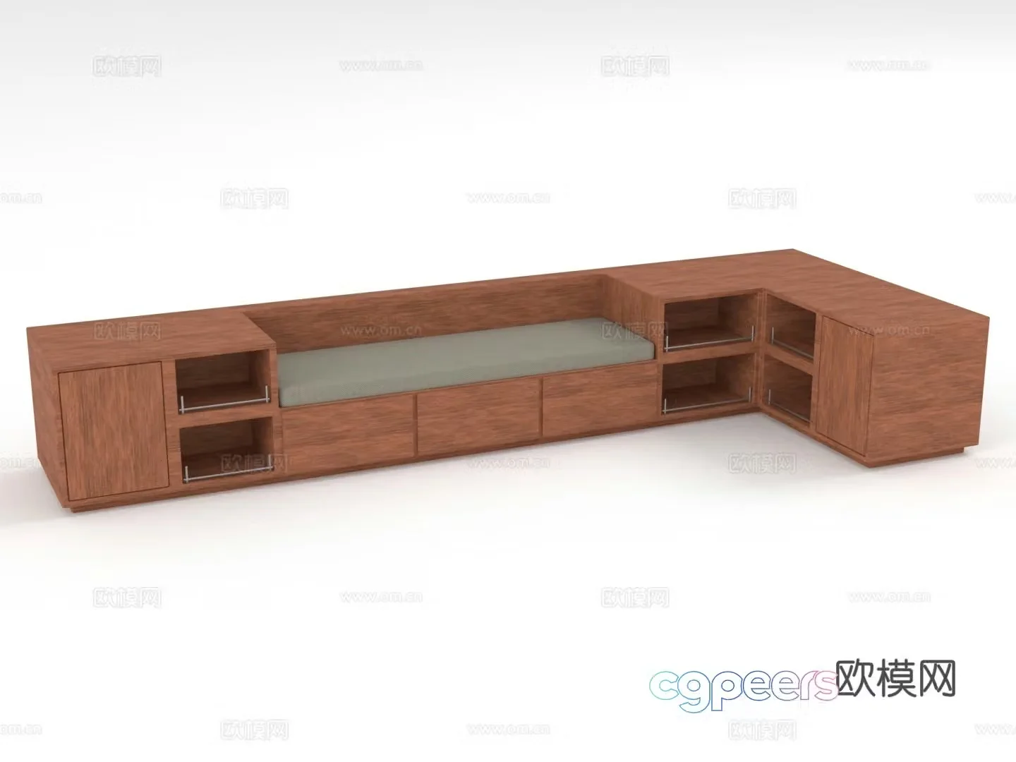 Wooden cabinet Storage cabinet Chest of drawers Storage cabinet L-shaped cabinet Cabinet 3D model