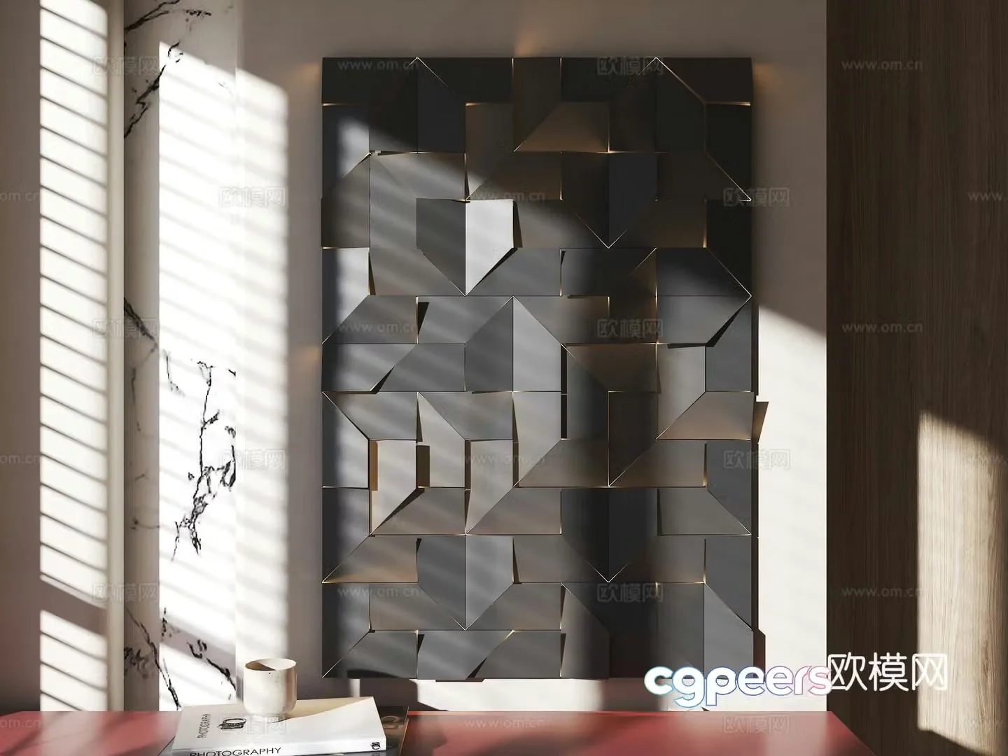 Random decorative pendant background wall decorative lamp modern wall decorative pendant gypsum lamp pendant creative wall 3d model