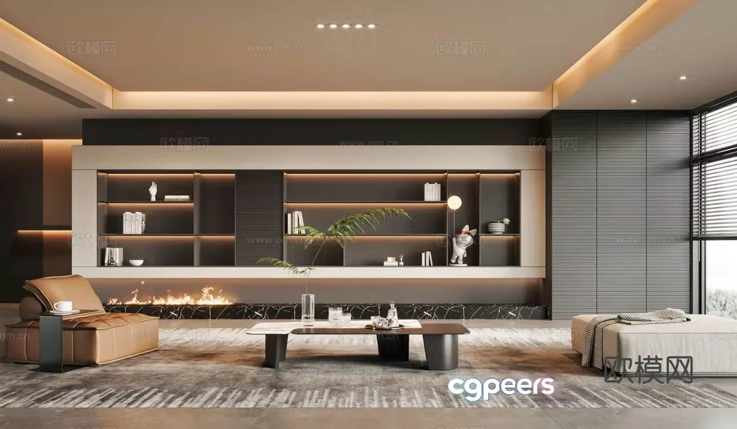 Modern living room 3d model