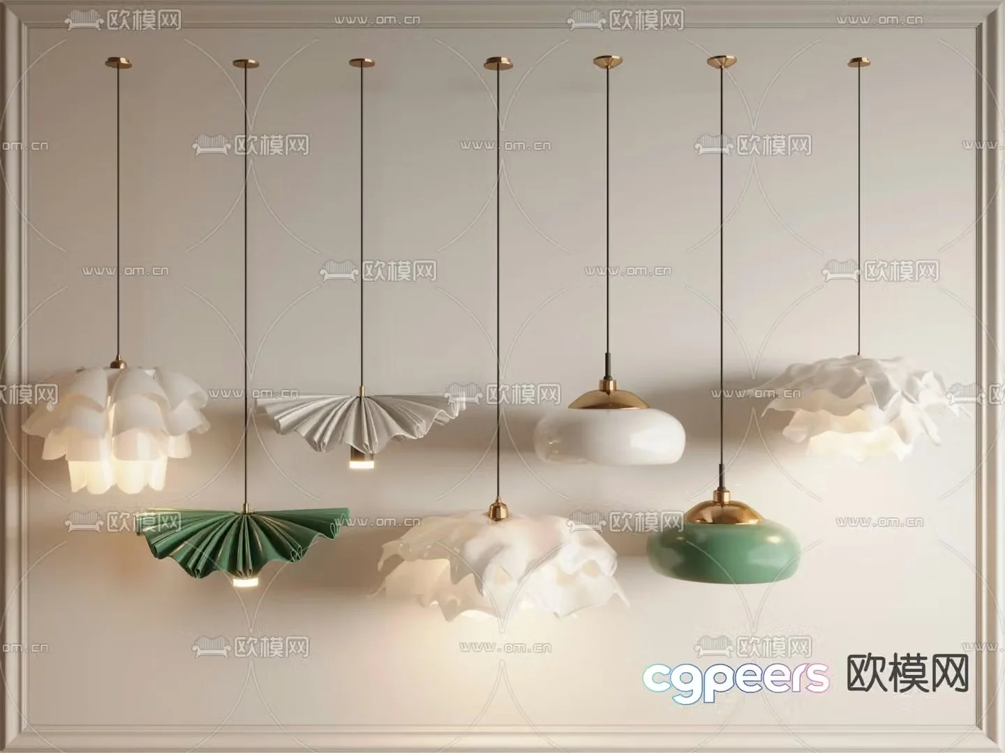 Petal chandelier Bedside chandelier 3d model
