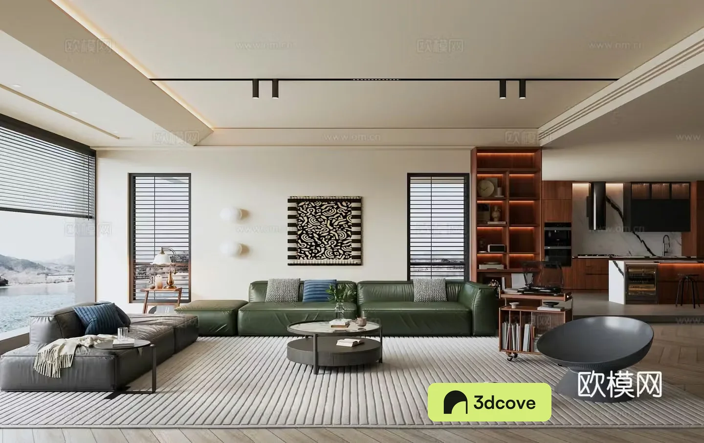 Modern medieval style dining room sofa background sofa coffee table combination sideboard dining table chair island