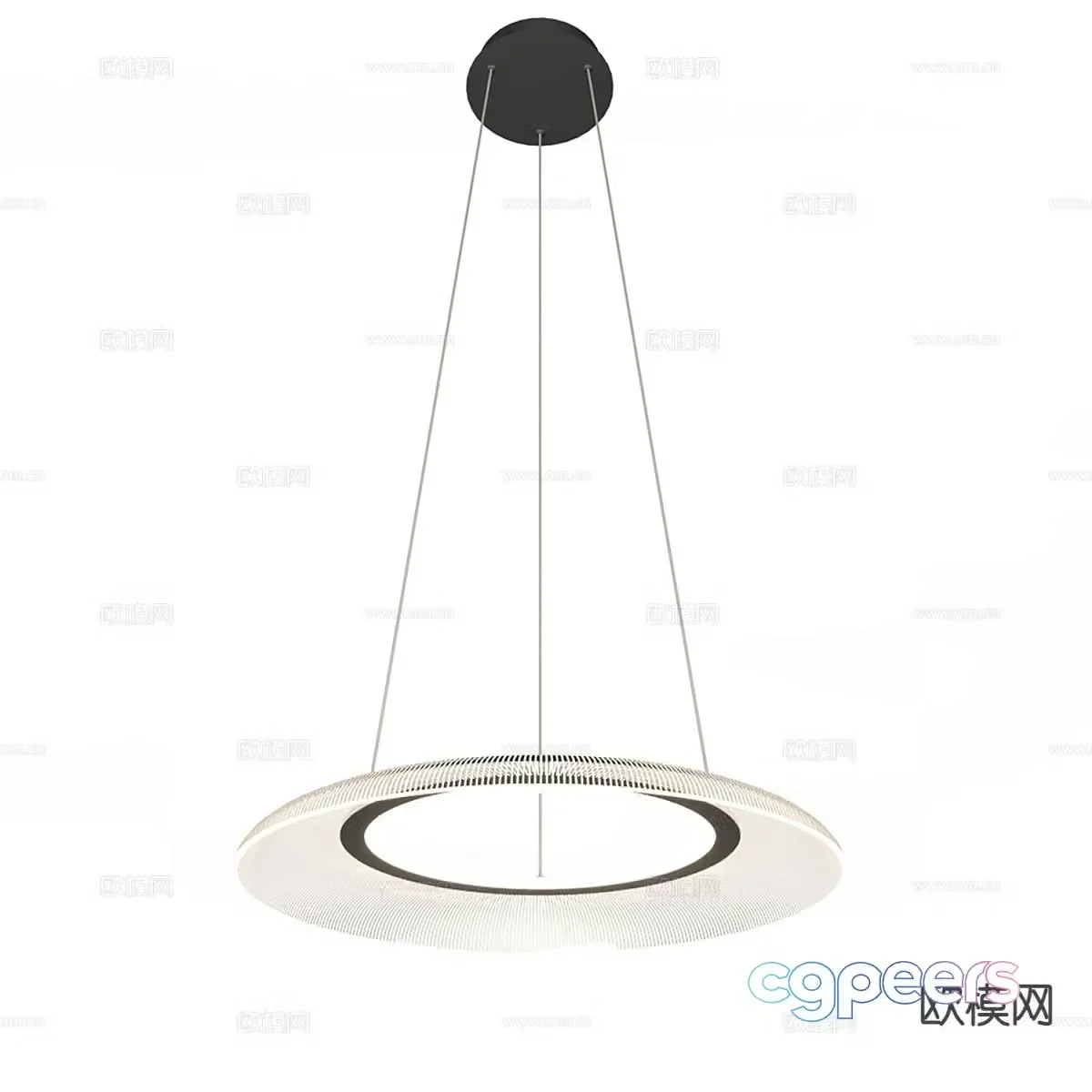 Light luxury chandelier 3d model
