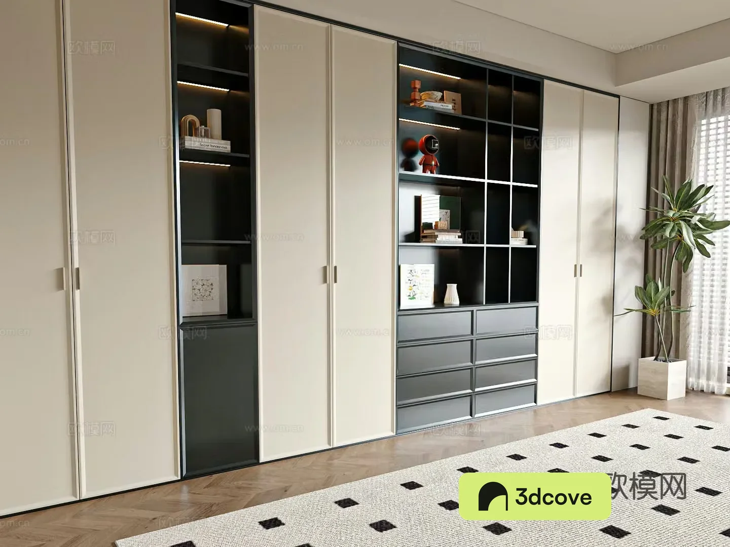 Modern medieval style bookcase