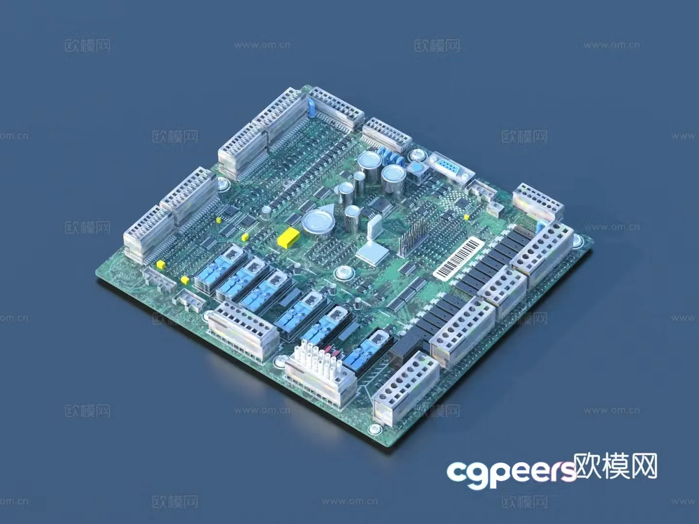 Integrated circuit board Circuit board Integrated circuit 3D model
