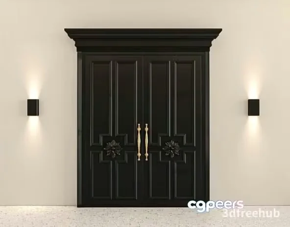 Black Door 3D Model – 21229 – VRAY Render