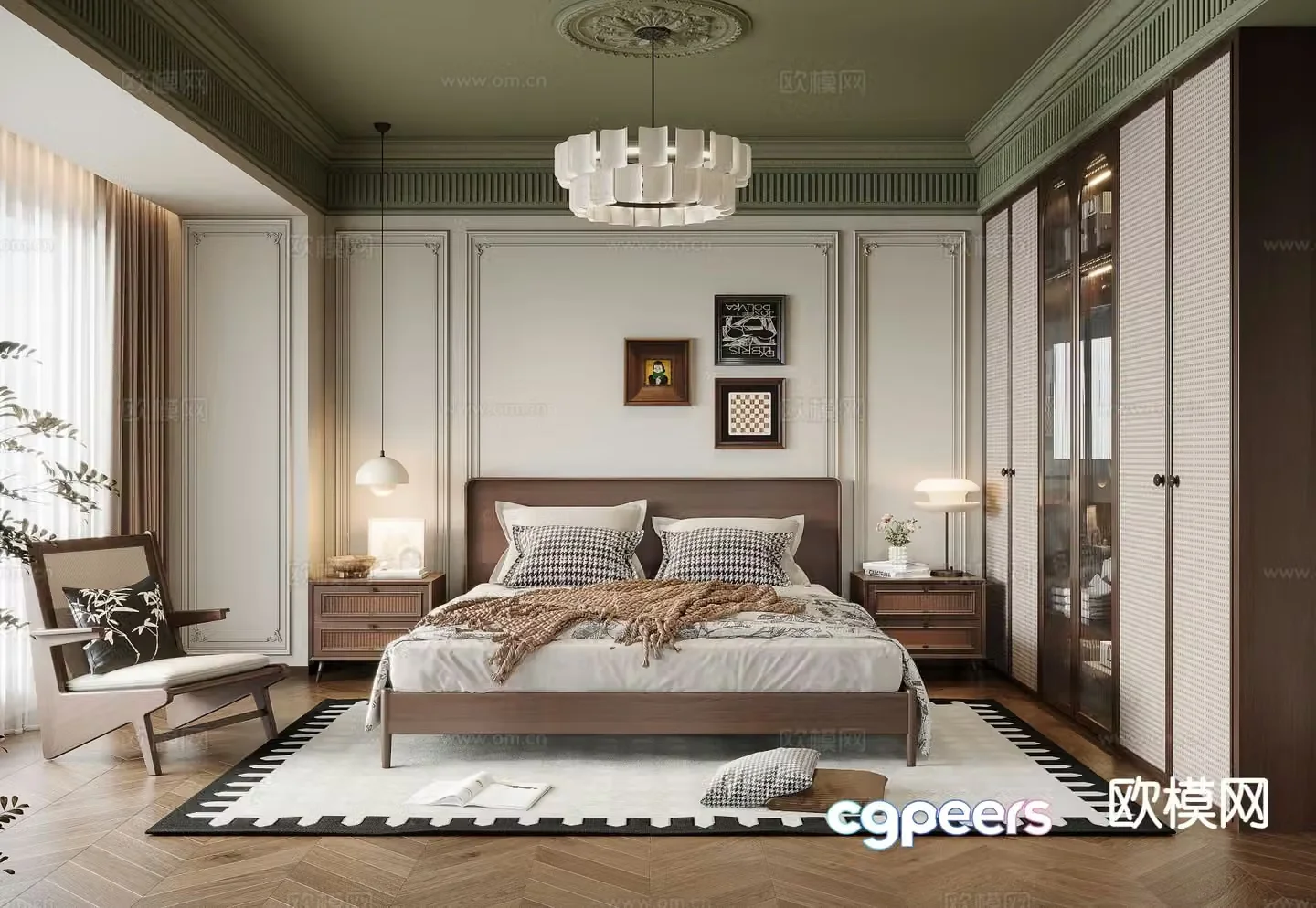 French medieval style bedroom master bedroom 3D model