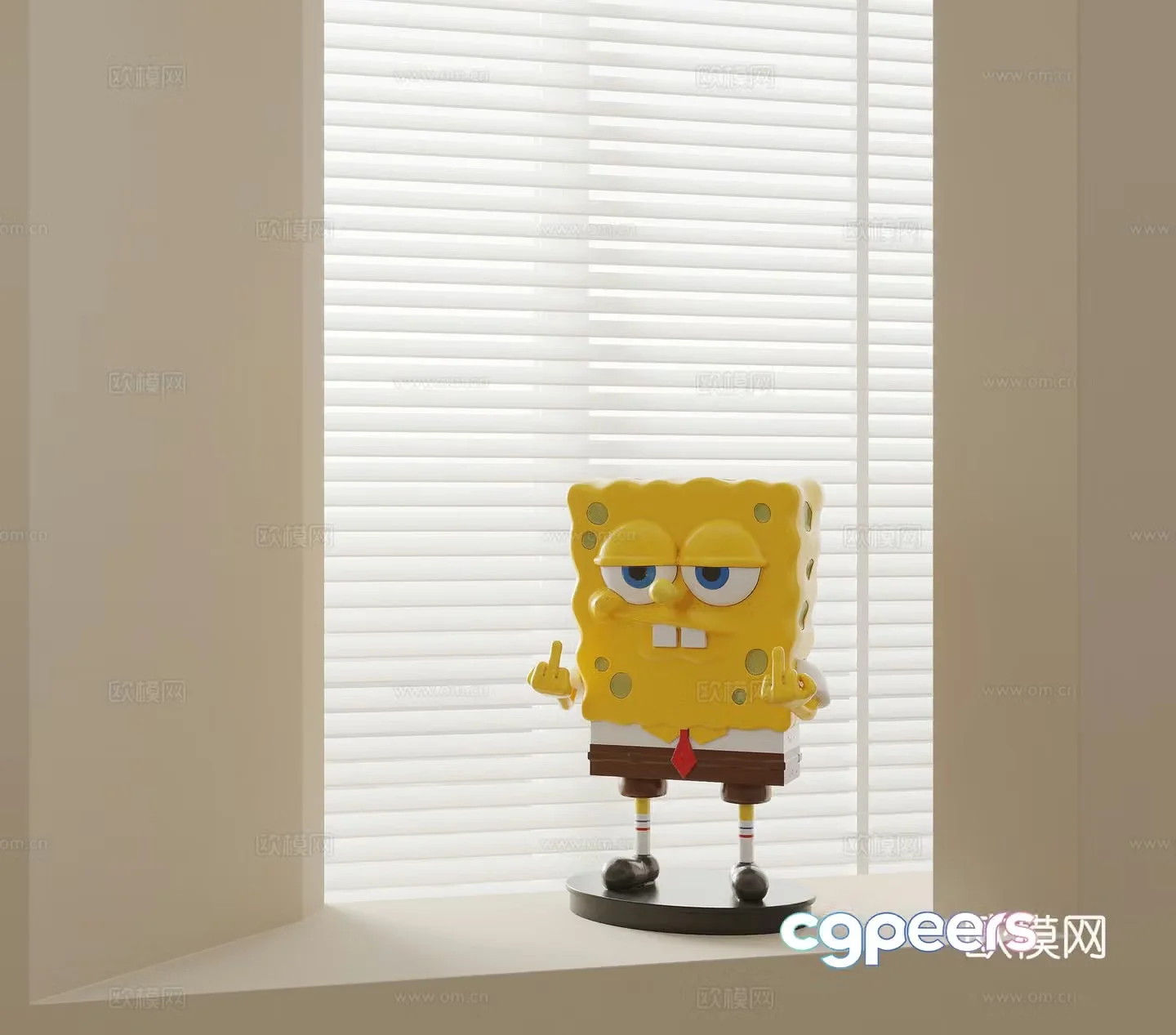 019 Modern SpongeBob Figure 3D Model