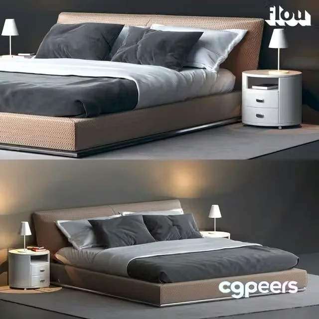 3ds Max Free – Flou Bed