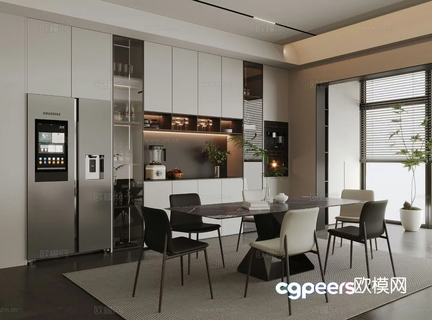 Modern restaurant 3d model