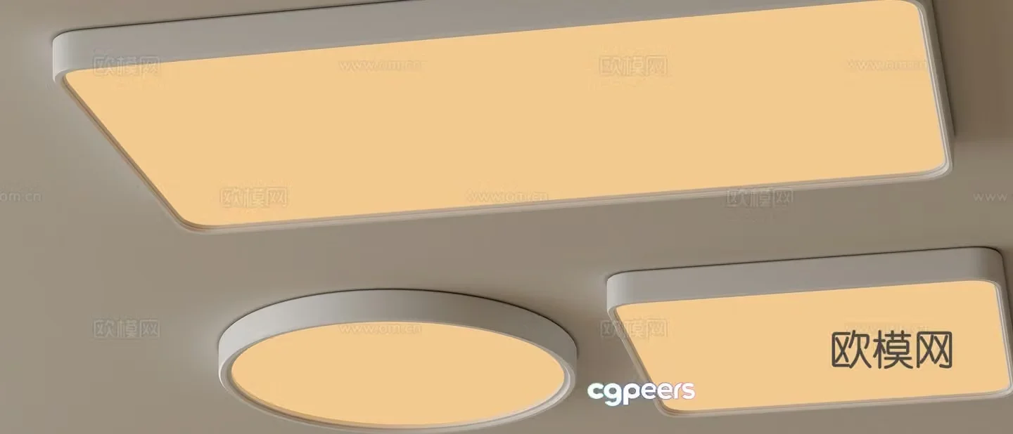 Cream style ceiling lamp simple ceiling lamp round ceiling lamp 3d model