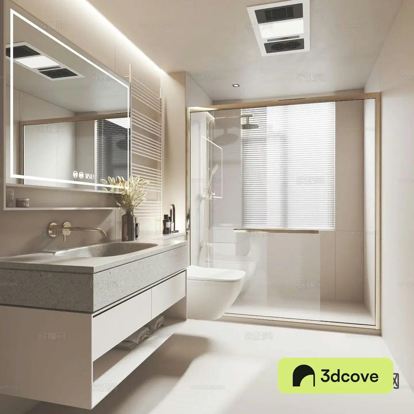 Cream style bathroom toilet
