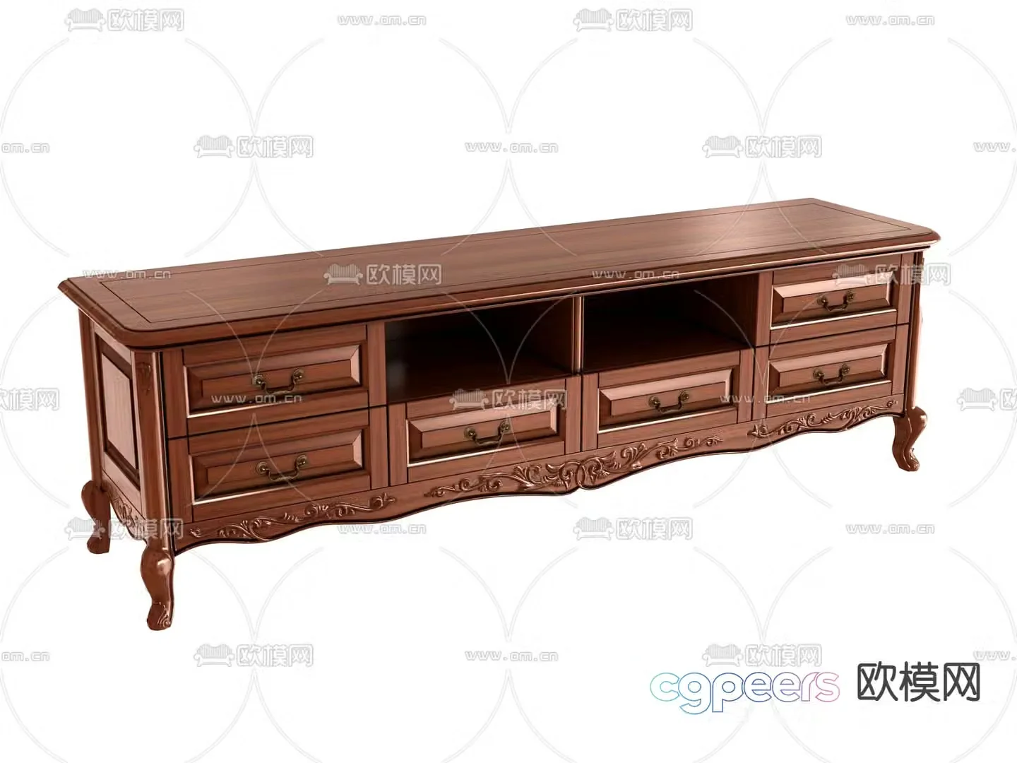 European TV cabinet 3D model