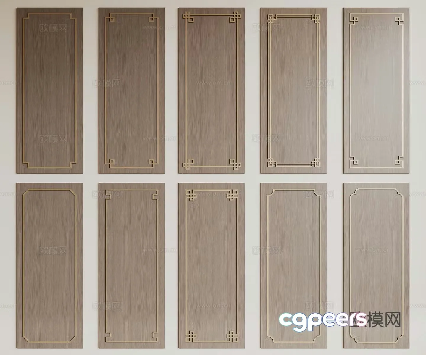 New Chinese wall panel 3D model