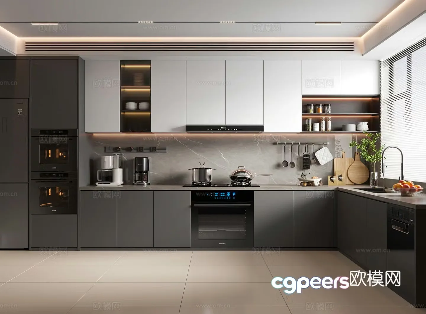 Modern kitchen 3d model