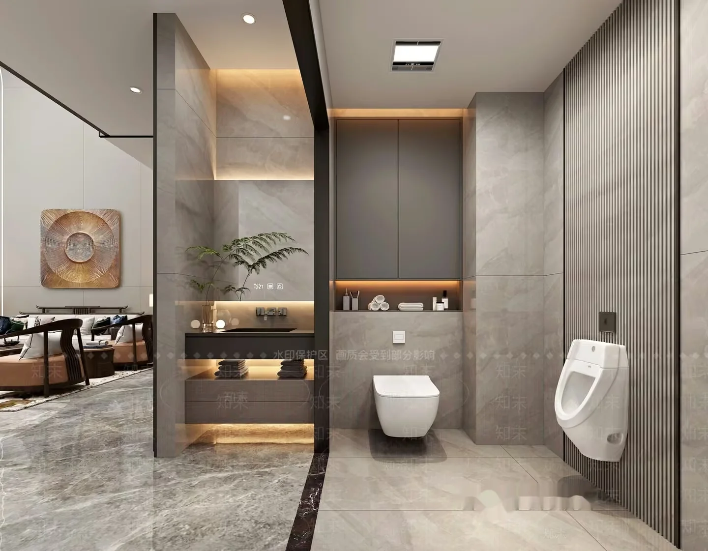 Modern Bathroom Design 3D Model – 5778 – VRAY Render