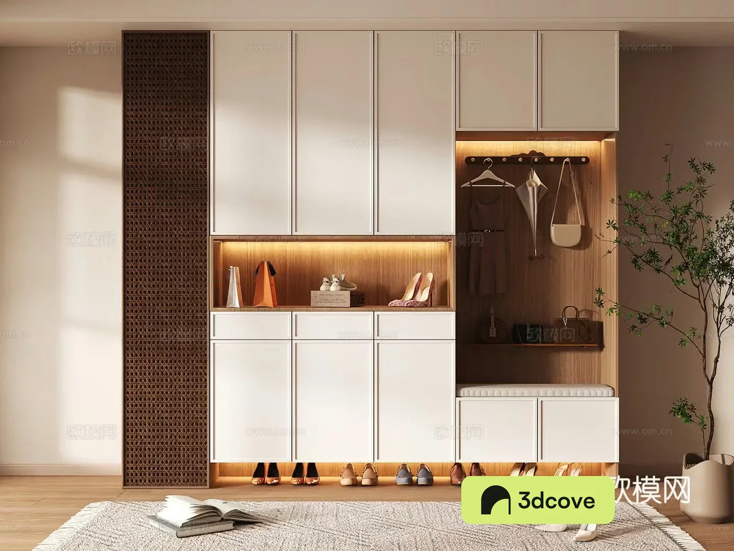 Shoe cabinet design shoe cabinet partition shoe cabinet porch shoe cabinet rendering