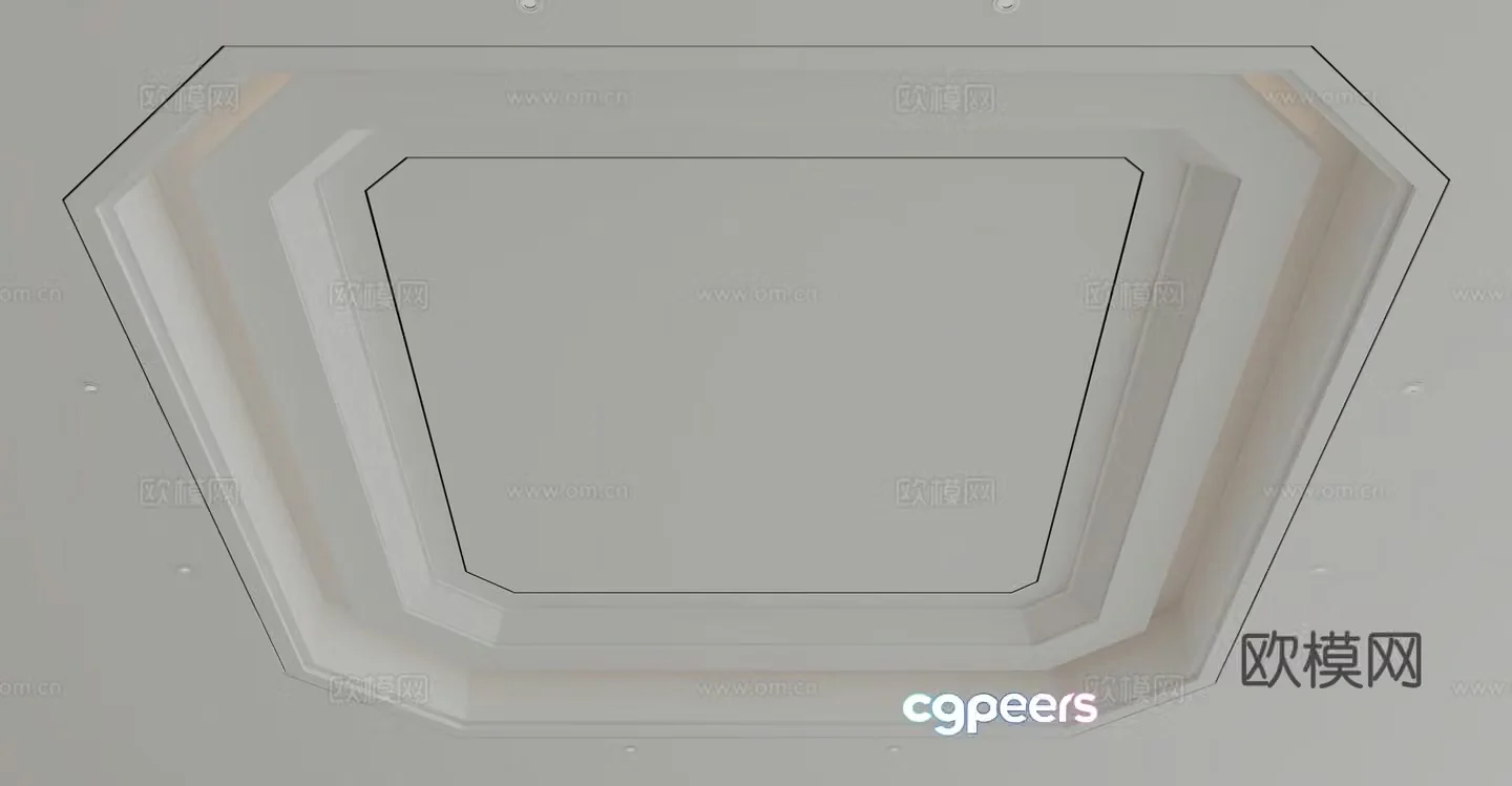 Modern ceiling 3d model