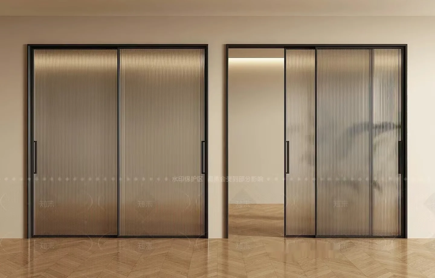 Modern Sliding Closet Doors 3D Model – 16194 – VRAY Render